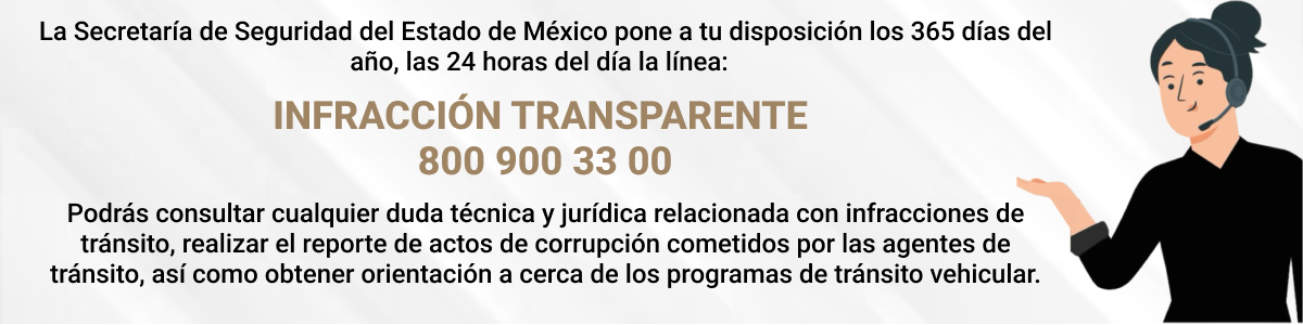 número infracción transparente