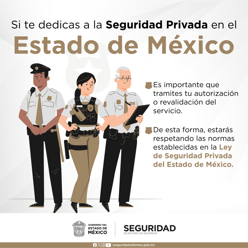 Postal permiso para seguridad privada Edoméx