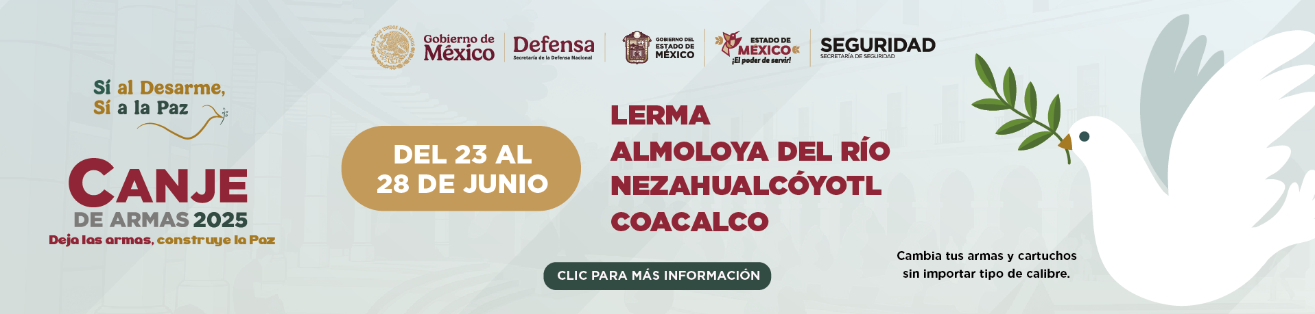Canje de armas Edoméx