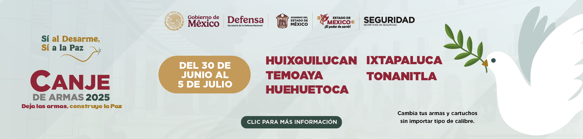 Canje de armas Edoméx